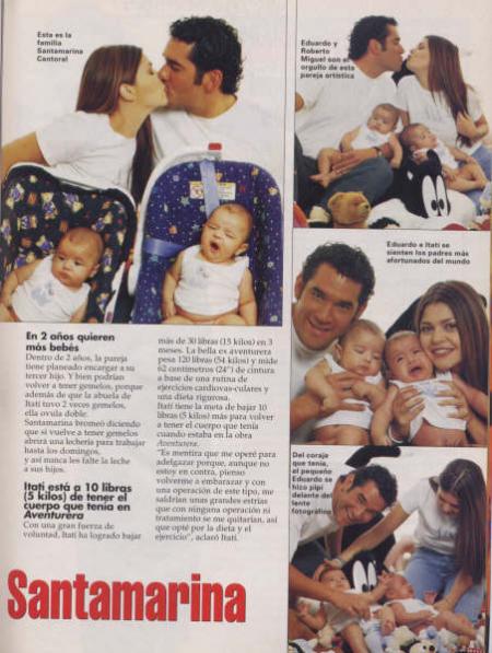 eduardo santamarina et sa femme et ses enfants