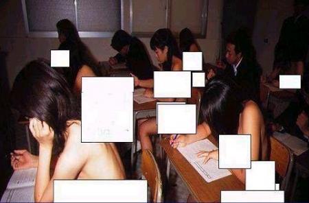 une directrice  dis aux eleves(filles) de etrs nues avant entrer au examen